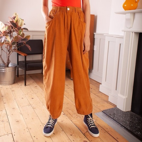 LF MARKEY Fergus trousers UK 10/US 6 in light corduroy, chestnut - Picture 4 of 13